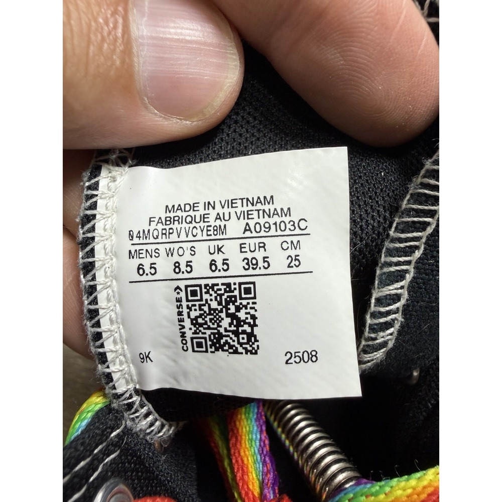 Converse By You Chuck Taylor Lift Platform High Rainbow Women's 8.5 Pride - Picture 8 of 8